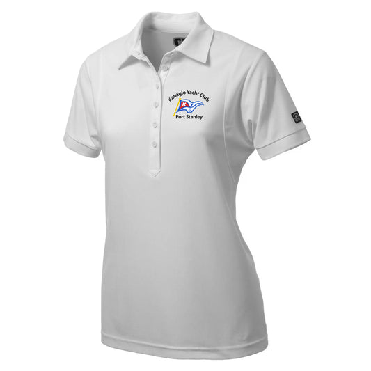 Kanagio Yacht Club Ladies' Primary Short Sleeve Performance Polo - White