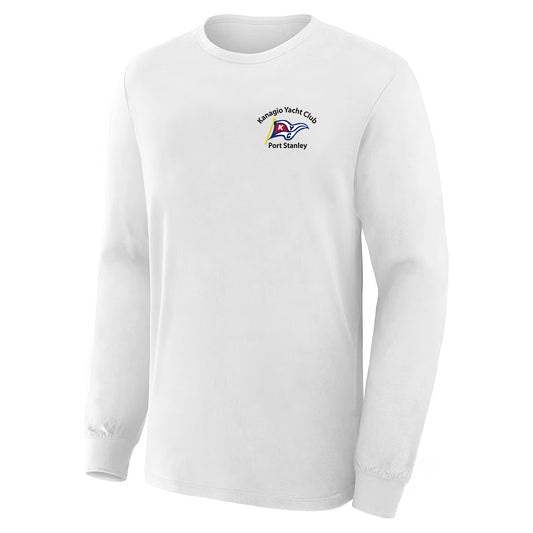 Kanagio Yacht Club Adult Long Sleeve T-Shirt - White