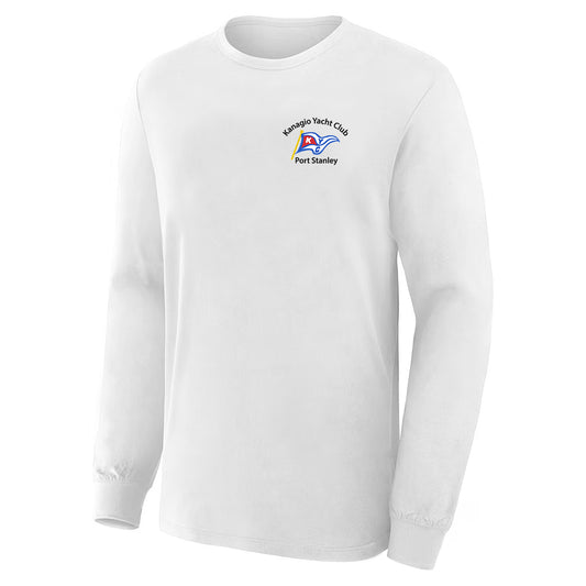 Kanagio Yacht Club Adult Long Sleeve T-Shirt - White