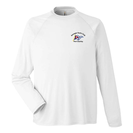 Kanagio Yacht Club Adult Marina Raglan Long Sleeve T-Shirt - White