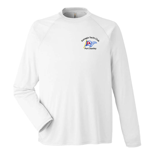 Kanagio Yacht Club Adult Marina Raglan Long Sleeve T-Shirt - White
