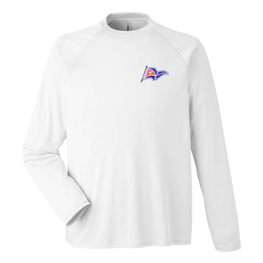 Kanagio Yacht Club Adult Marina Raglan Long Sleeve T-Shirt - White