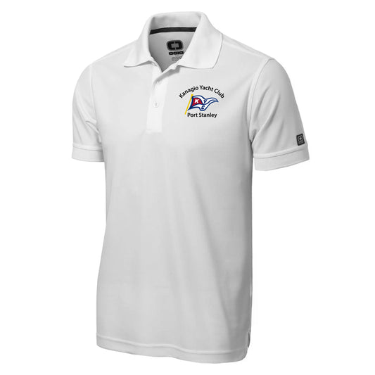 Kanagio Yacht Club Men's Primary Short Sleeve Performance Polo - White