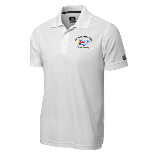 Kanagio Yacht Club Men's Primary Short Sleeve Performance Polo - White