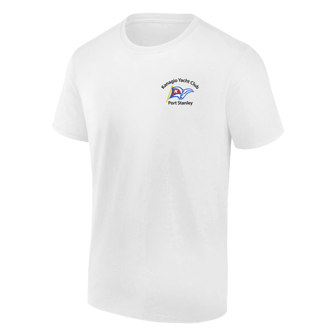 Kanagio Yacht Club Adult Short Sleeve T-Shirt - White