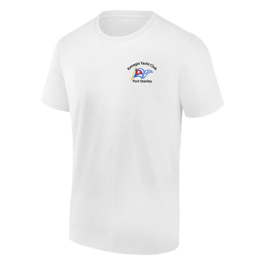 Kanagio Yacht Club Adult Short Sleeve T-Shirt - White