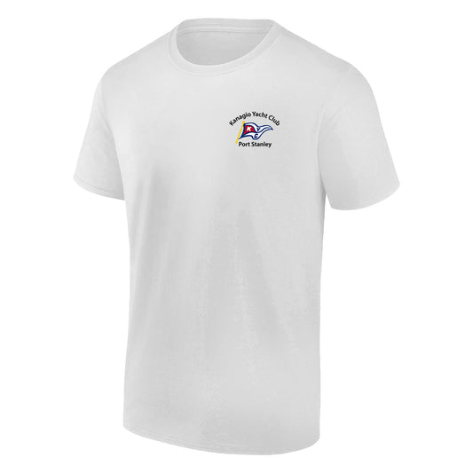 Kanagio Yacht Club Adult Short Sleeve T-Shirt - White